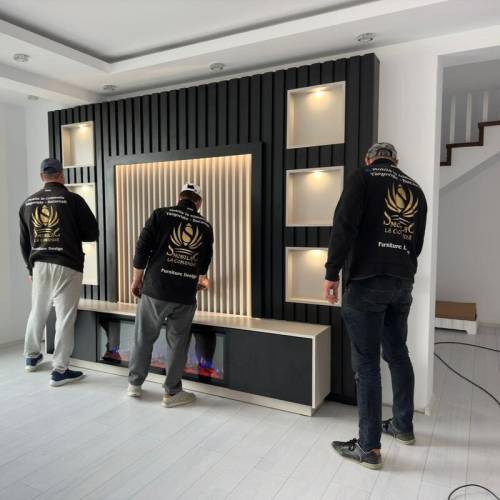 mobila living cu led moderna