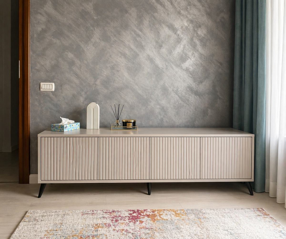 Comoda tv, MDF riflat