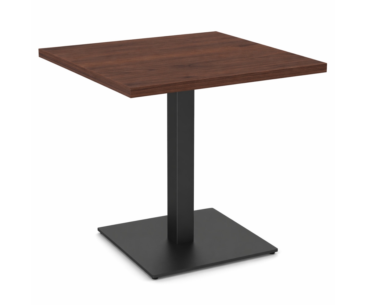 Masa dining B2, negru-nuc, 80x80