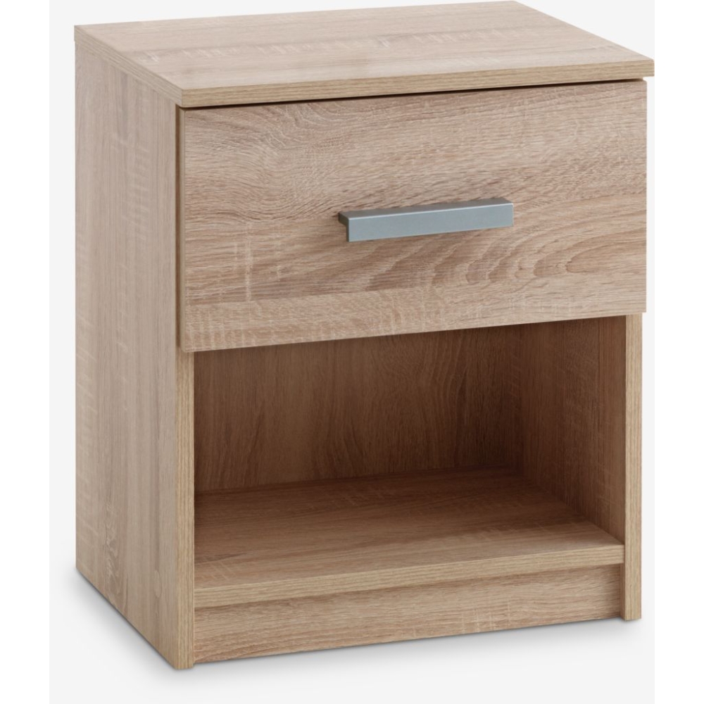 Noptieră MIRA 1 sertar stejar deschis